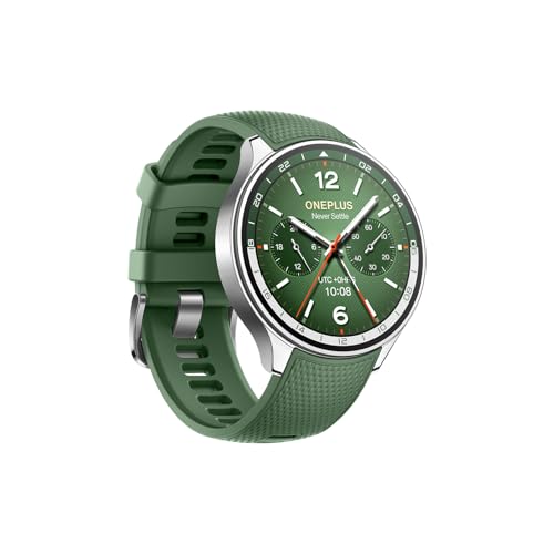 Image of OnePlus Watch 2R with Wear OS 4 by Google,Snapdragon W5 Chipset,Upto 100hrs Battery Life,1.43'' AMOLED Display,100+ Sports Mode,Dual Frequency GPS,5 ATM,IP68 & BT Calling [Forest Green]