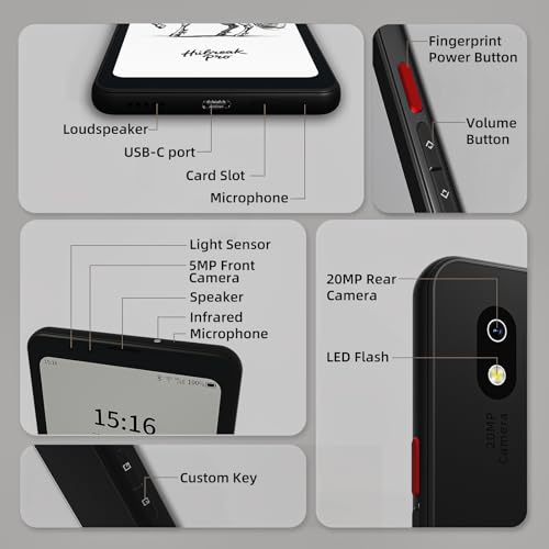 Image of Bigme HiBreak Pro 6.13 inch Epaper Cell Phone 8+256 GB Android 14 OS Smart Phone,5G Dual SIM, GPS, Black
