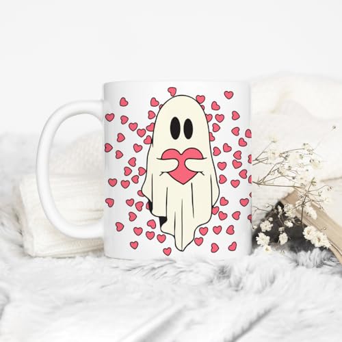 Taza de cerámica con diseño de fantasma de San Valentín 11oz miniatura 3