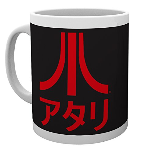 PQube Fuji Logo Mug, Porcelaine, Noir, 8u00a0x 11u00a0x 9u00a0cm