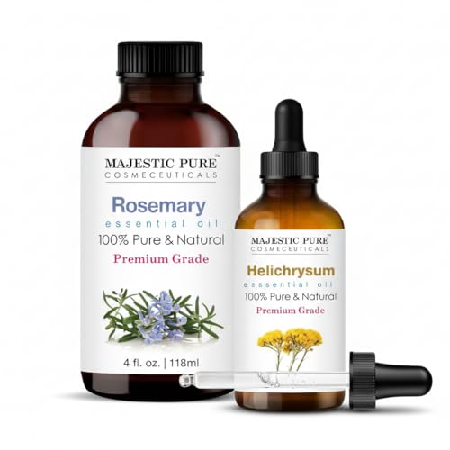 Majestic Pure Aceite Esencial Helichrysum y Romero Bundle