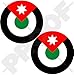 JORDANIE Royale Jordanien Armée de l'Air Roundel Aéronef RJAF, 75mm Vinyle Autocollants, x2 Stickers