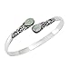 11.70gms, 3.20ct Genuine Aquamarine .925 Silver Overlay Handmade Fashion Cuff Bangle Jewelry