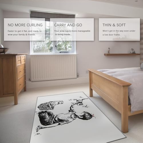Tapis graffiti moderne pour chambre d'enfant et descente de lit rétro