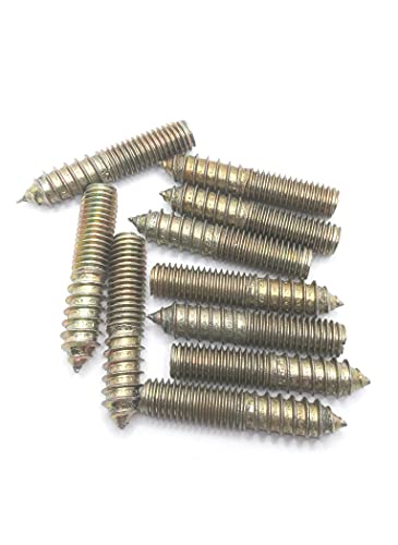 Image of Hanger Bolt M10x50 Double Headed Bolt Self-Tapping Screw for Furniture 10Pcs