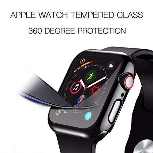 AE-MOBILE-ACCESSORIES-Compatible-iWatch-Case-with-Screen-Protector-Accessories-Slim-Guard-Thin-Bumper-Full-Coverage-Matte-Hard-Cover-Defense-Edge-Black