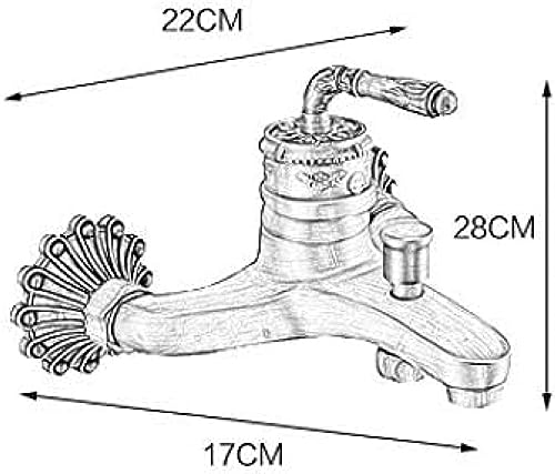 Ensemble de douche de luxe antique avec douchette pour baignoire rétro - 5
