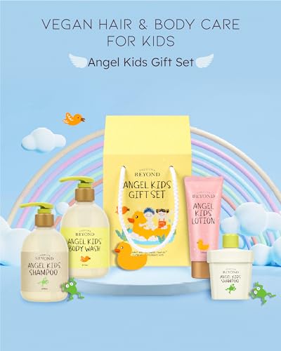 ECO BEYOND Angel Kids Gift Set (Kids Gift Set, 25.7fl oz , 3-Piece Bath & Shower Set) - Vegan Formula Korean Skin Care. Gentle Shampoo, Body Wash , Hyaluronic | Korean Skincare - Image 3