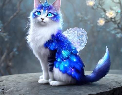 Poster de collection chat futuriste toile fine SERENDIPITP