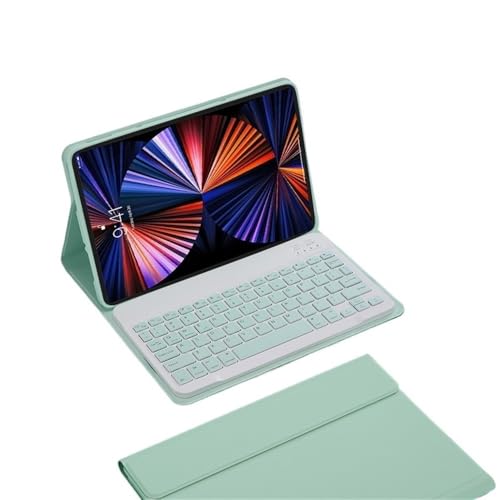 Teclado desmontable Fresh Green y funda de silicona anti golpes para Xiaomi Pad 6 de 11 pulgadas