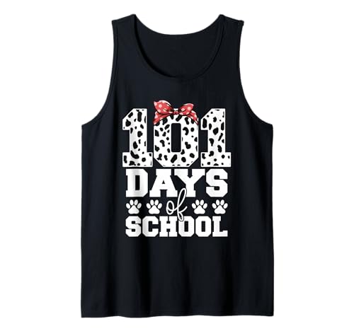 Lindo 101 Days School Happy Dog 100 Days Smarter Student Kids Camiseta sin Mangas