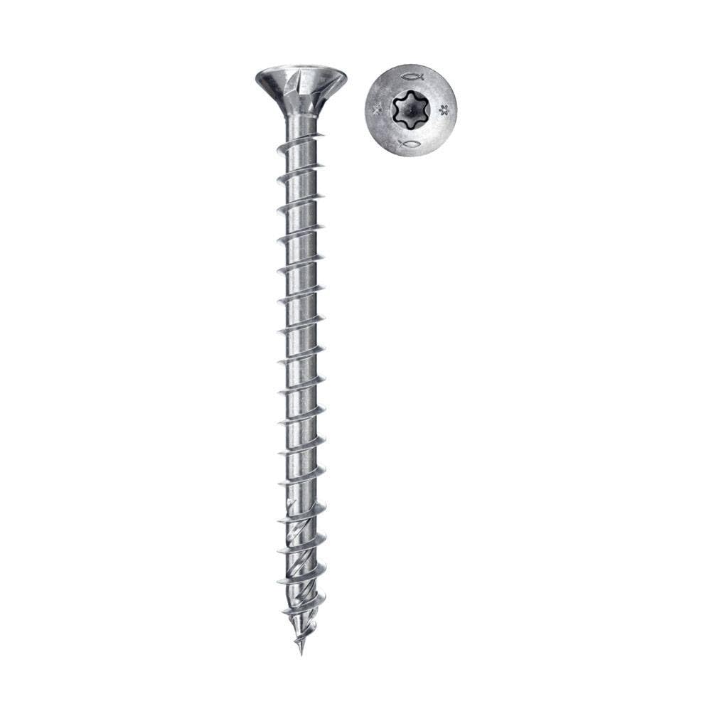 fischer 200 x śruba do płyt wiórowych Power-Fast II 3,0X30, łeb stożkowy z gwiazdą wewnętrzną TX pełny gwint ocynkowany galwanicznie, niebieskie pasywne (nr art. 670012)