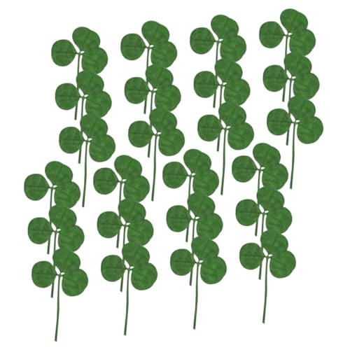 Hojas de trébol prensadas para manualidades 24pcs miniatura 1