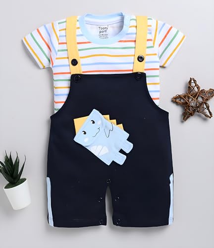 Image of Toonyport Baby Boy Cute Mamma's Munckin Dungaree (Pink)