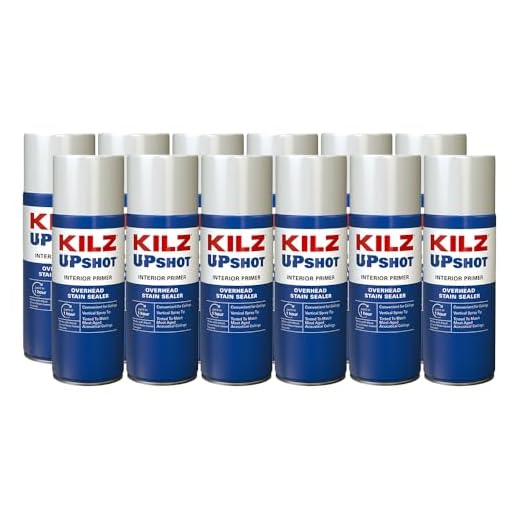 12 Pack of 10 Oz Masterchem 11748 Upshot White Interior Primer, Overhead Stain Sealer Spray