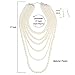 Bmirth Long Pearl Necklace Layered Pearls Necklace and Earrings Set Pearl Body Jewelry