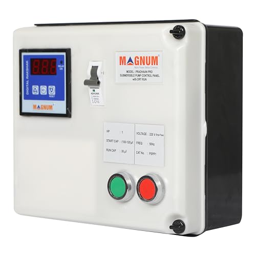 Image of MAGNUM PRADHAAN PRO Submersible Pump Control Digital Panel For Single Phase Submersible Motor Pump - S.P (1.5 H.P (16A, 50 MFD, 120-150 MFD))