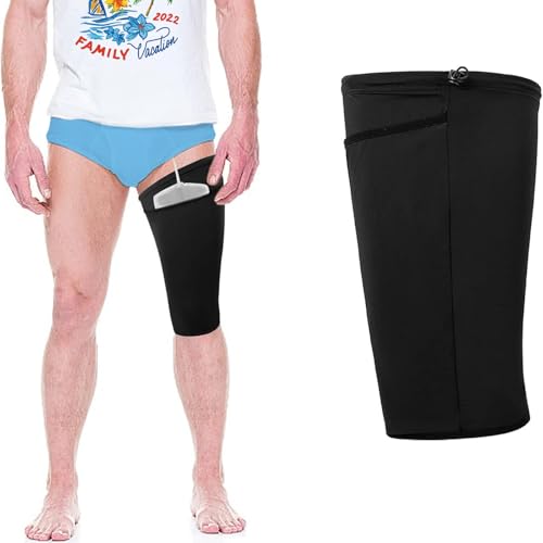 WEEOATAR Nephrostomy Bag Holder Catheter Underwear Urinary Catheter Supplies Elastic Easy to Use Secure Urine Bags in Place Foley Catheter Leg Bag for Men and Women (M)