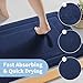 Cupic Cupid Super Soft Memory Foam Bath Mats for Bathroom Floor Shower & Tub, Navy Blue Bathroom Rugs Non Slip Washable, Water Absorbent Bath Rugs, Quick Dry Bath Carpet 24