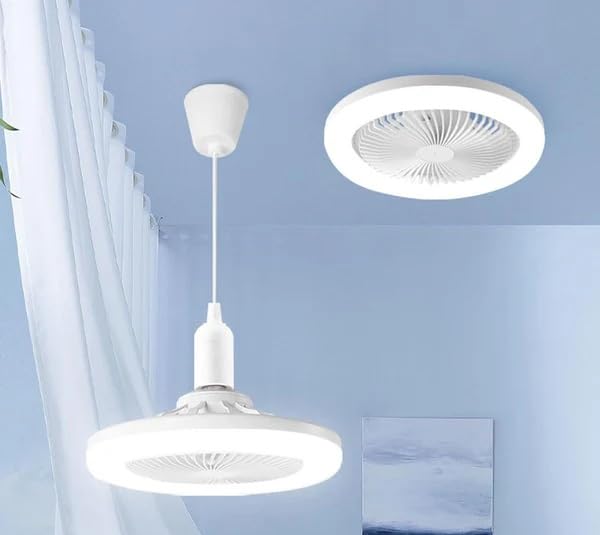 The RETAKE Remote Control Ceiling Fan with Light, E27 Socket LED Lamp Fan for Home (1 Set)-image-25