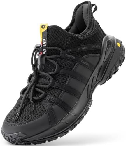 FitVille Wanderschuhe Herren Extra Breit Trekkingschuhe rutschfeste Slip On Outdoor Schuhe Atmungsaktiv Bergschuhe Leicht Walkingschuhe Weit Herren Sneaker