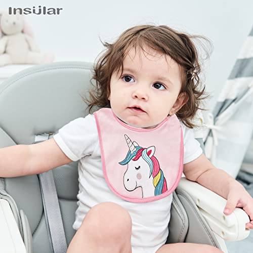 Insular Baby Bibs Baby Bandana Drool Bibs 100% Cotton For Boys Girls Unisex For Teething And Drooling, 6 Pack, Ice Cream&Horse #TOP3