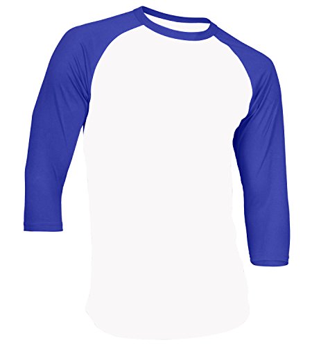 Amazon.com: Men's Plain Raglan Shirt 3/4 Sleeve Athletic Baseball