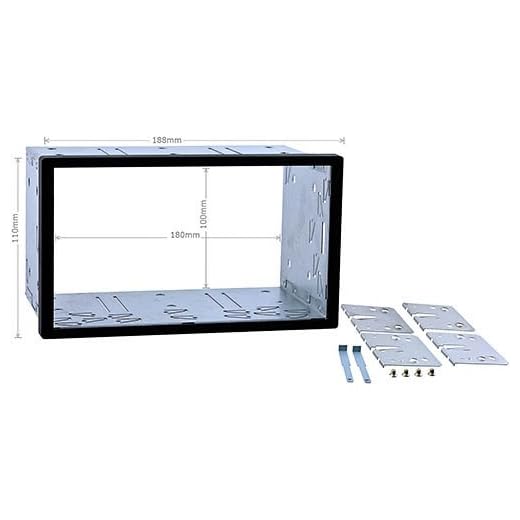 Acv Electronic - Marco universal para radio de coche (metal, doble DIN)