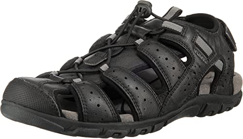 Preisvergleich Produktbild Geox Herren UOMO SANDAL STRADA B, Schwarz (Black C9999), 45 EU