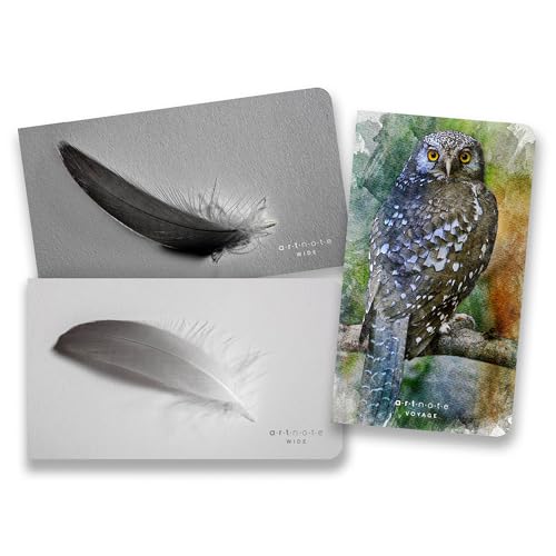 Not Defteri, Art Note 3'lü Set, Çizgisiz Karton Kapak, (2 adet 21x12 cm Yatay + 1 adet 12x21 cm Dikey, Toplam 3x128 sayfa)