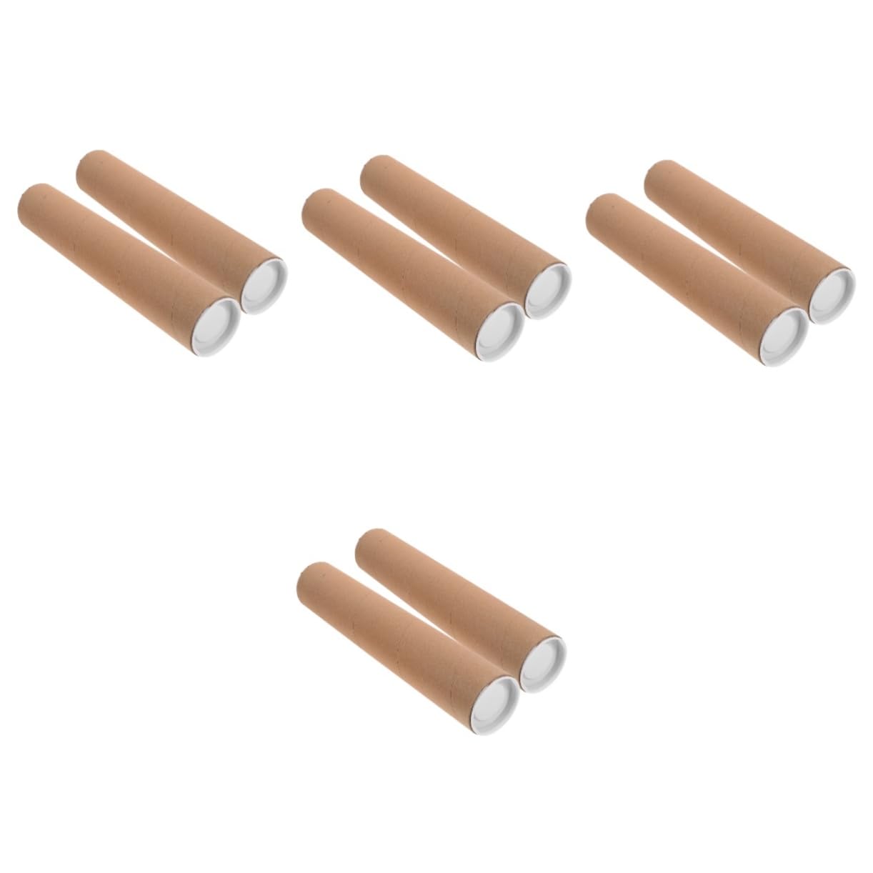 HAPINARY 8 Pcs Paper Tube Shipping Tube Blueprint Tube Document Storage Tube Paperboard Tube Maps Tubes Mailing Tube Mailing Storage Tubes Poster Carrier Tube Art Tube Khaki