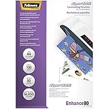 fellowes 5440001 pouches super quick, formato a4, 80 micron, confezione da 100 pezzi - amazon vine