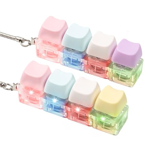 2 pcs Keyboard Fidget Toy Light Up, Loud Fidget Keyboard Clicker