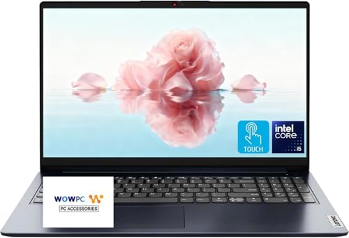 Lenovo IdeaPad 1i 15.6" FHD Touchscreen Laptop Intel Core i5-1335U 8GB RAM 256GB SSD Wi-Fi 6 Thin & Lightweight Laptop for Home Office, Students & Everyday Use, WOWPC Recovery USB Include...