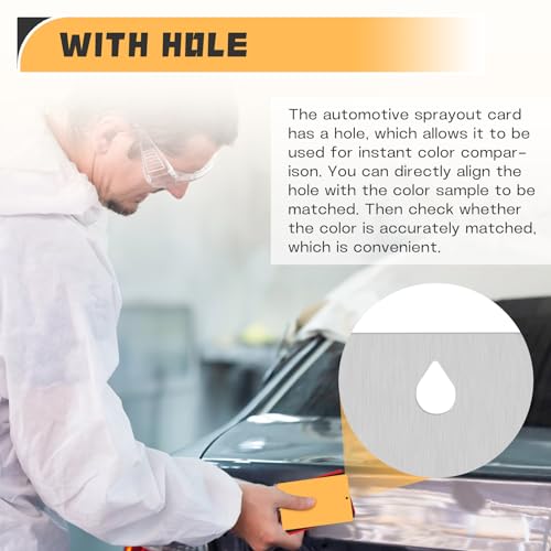 Image of 100pcs Tinplate Paint Color Matching Spray Out Cards Paint Test Panels Automotive Sprayout Cards for Coating Paint