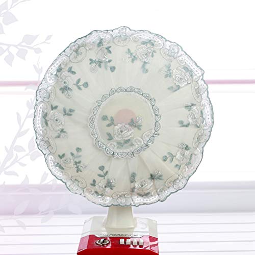 Capa de ventilador anti- poeira Fio Rosa Padrão Verão Ventilador de tecido simples Capa de poeira de