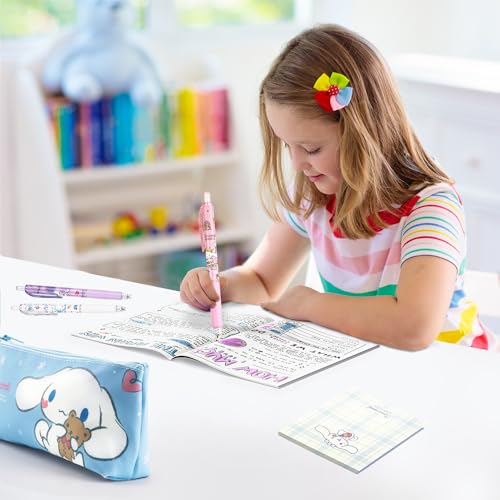 Lobsgous Conjunto de material escolar Cinnamoroll, material escolar Kawaii – Inclui lápis Cse adesiv