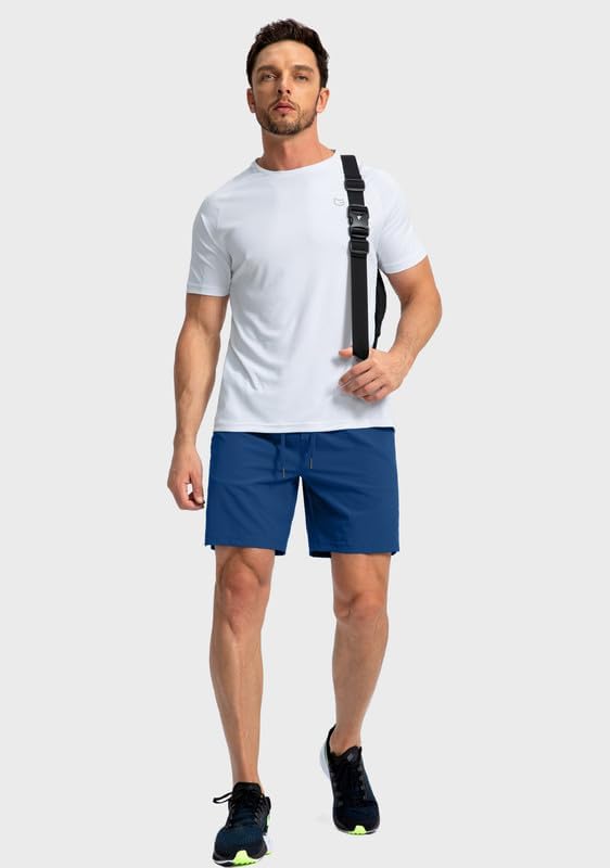 Soothfeel Men's Running Shorts with Zipper Pockets 9"/ 7"/ 5" Lightweight Basketball Gym Workout Athletic Shorts - Image 7