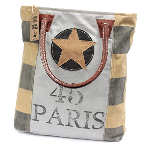 Sac à main vintage femme motif Paris Star multicolore taille unique rétro