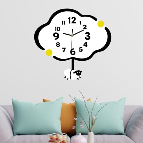Horloge murale cadeau à suspendre acrylique noir et pendule moderne