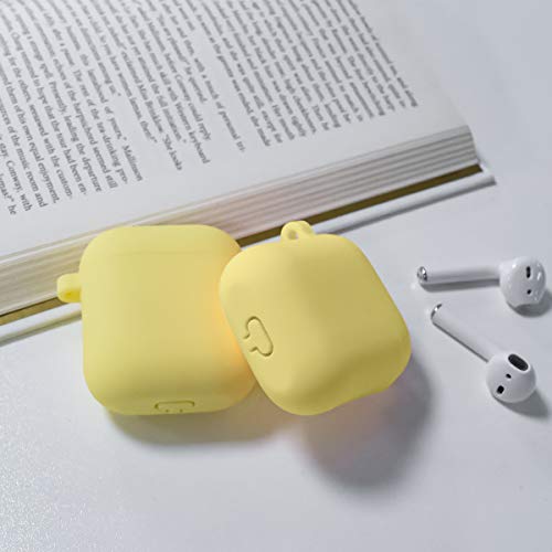 Ownest Compatible For Airpods Case Soft Silicone With Cute Keychain Shockproof Cover Case For Girls Woman Airpods 2 &1-Yellow #TOP3