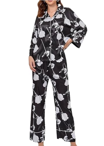 Pyjamas en soie simulé pour femmes : le raffinement d'un vêtement de nuit boutonné