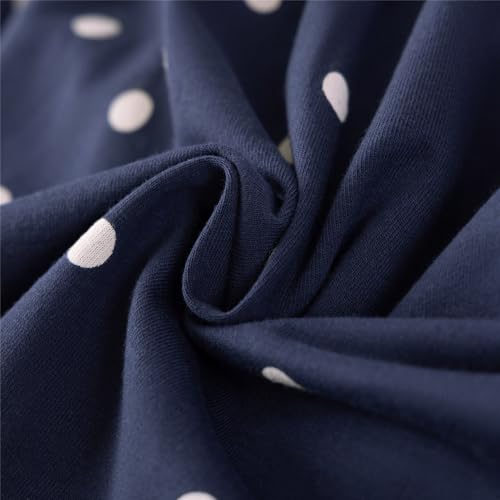 Image of Girls Cotton Long Sleeve Casual Cartoon Appliques Striped Jersey Dresses