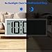 WallarGe 14.5'' Large Digital Wall Clock Battery Operated with Jumbo Numbers, Temperature and Date - Easy to Read and Set, Auto DST