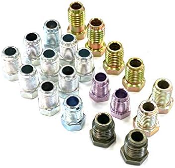 Stainless Brake Line Fitting Kit For 1/4 Tube, Inverted Flare (16 SAE Nuts) - Foto 9