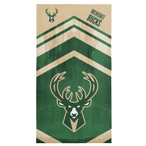 Northwest Milwaukee Bucks NBA Microfiber Beach Towel, Quick-Dry, Soft & Absorbent Lightweight Travel Essentials for Pool or Bath, 30x60 inches