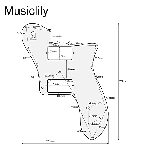 Musiclily Pro 15 Trous Couvert HH Pickguard pour Guitare électrique Mexique Fender 72 Tele Deluxe Style, 4 plis Black… - Les Beatles, Paul McCartney, John Lennon, RIngo Starr, George Harrison Musiclily Pro 15 Trous Couvert HH Pickguard pour Guitare électrique Mexique Fender 72 Tele Deluxe Style, 4 plis Black… – Image 3