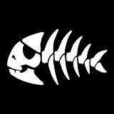 EvolveFISH FSM Jolly Pirate Fish Weatherproof Vinyl Decal - [White][5']