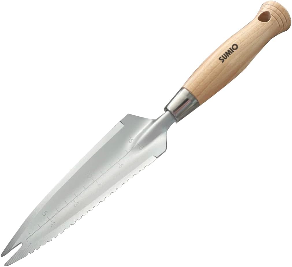 SUMIO 13.3" Alloy Steel Garden Trowel Review: Best Weeder for Root Cutting, Digging & Transplanting