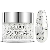 EODCI Dipping Powder 28g, Weiß Eggshell Tauchpulver für Nailart Starter, Maniküre DIY Heimsalon Lang Anhaltendes Winter Dip Nagelpulver Design, Keine Nagellampe Erforderlich